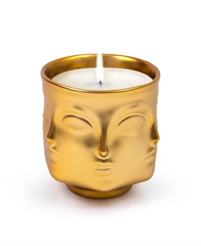 Jonathan Adler Muse D'or 5" Ceramic Candle In Gold