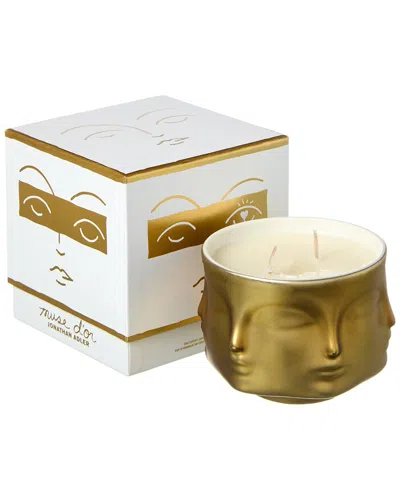 Jonathan Adler Muse D'or Ceramic Candle In Gold