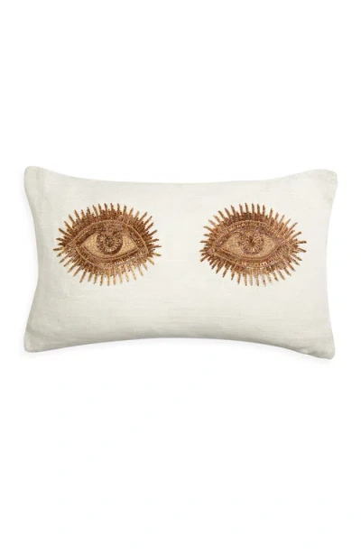 Jonathan Adler Muse Eyes Throw Pillow In White