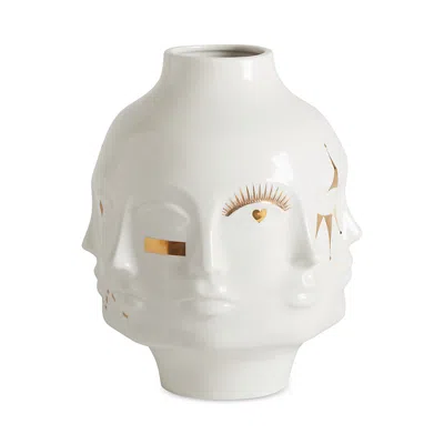 Jonathan Adler Muse Gilded Large Dora Maar Vase In White