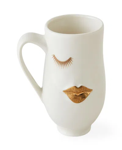Jonathan Adler Muse Gilded Mr. & Mrs. 16 Oz. Mug In White