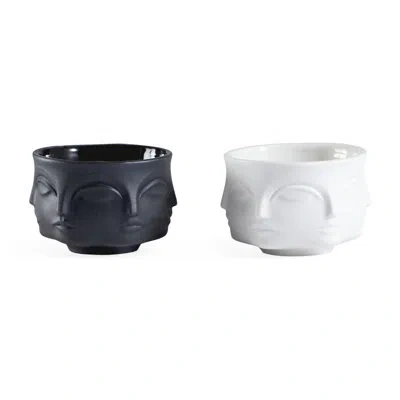 Jonathan Adler Muse Salt Cellar Set In Black,white
