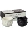 Jonathan Adler Muse Salt And Pepper Cellars In Black/white