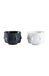 Jonathan Adler Muse Sel Et Poivre Salt And Pepper Cellars In Black/white