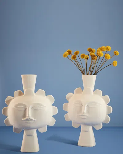 Jonathan Adler Muse Sun Vase In White