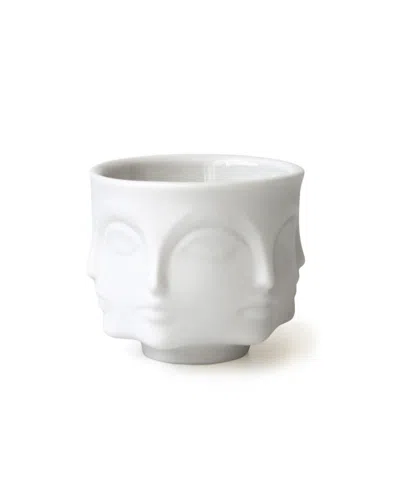 Jonathan Adler Muse Votive 3" Geometric Candle Holder In White