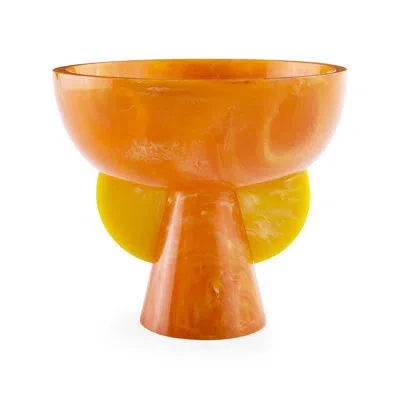 Jonathan Adler Mustique Acrylic Fruit Bowl In Orange,yellow