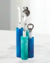 Jonathan Adler Mustique Barware Set In Blue