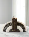 Jonathan Adler Mustique Bookend Set In Blackwhite