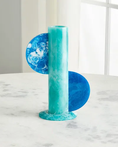 Jonathan Adler Mustique Cylinder Vase In Blue