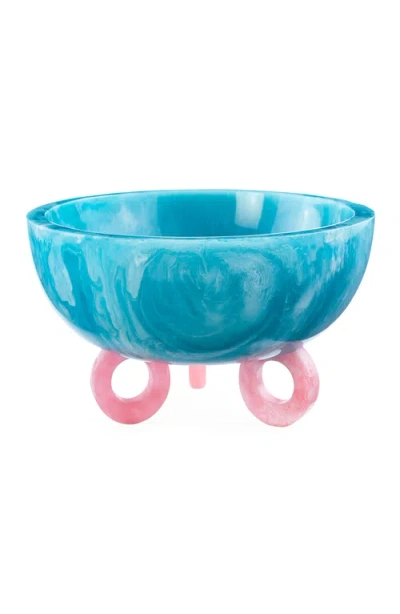 Jonathan Adler Mustique Disc Bowl In Blue