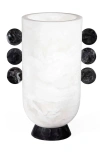 Jonathan Adler Mustique Disc Urn In White