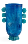 Jonathan Adler Mustique Disc Urn In Blue
