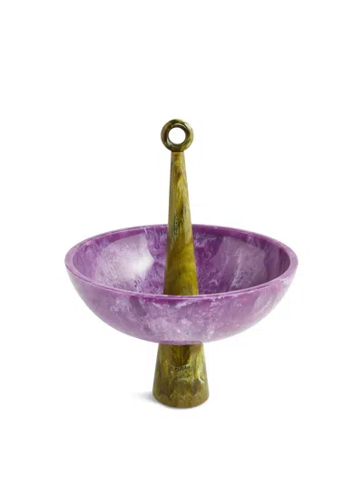Jonathan Adler Mustique Finial Bowl In Purple/green