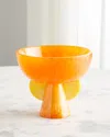 Jonathan Adler Mustique Pedestal Bowl In Orange