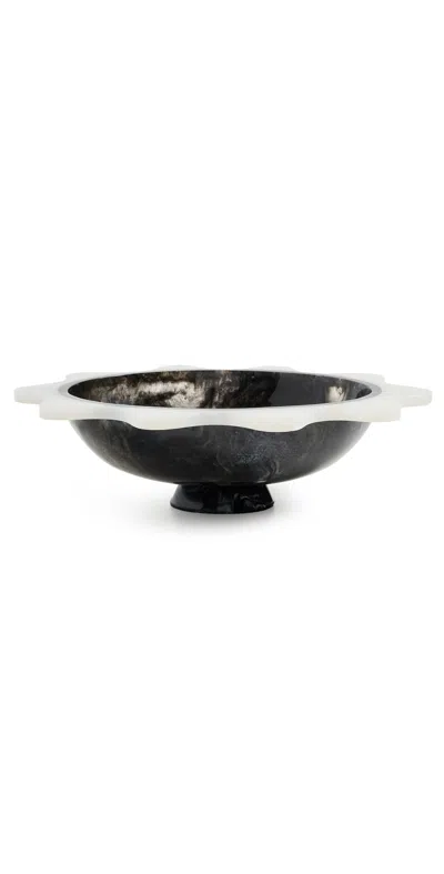 Jonathan Adler Mustique Ripple Bowl Black/white