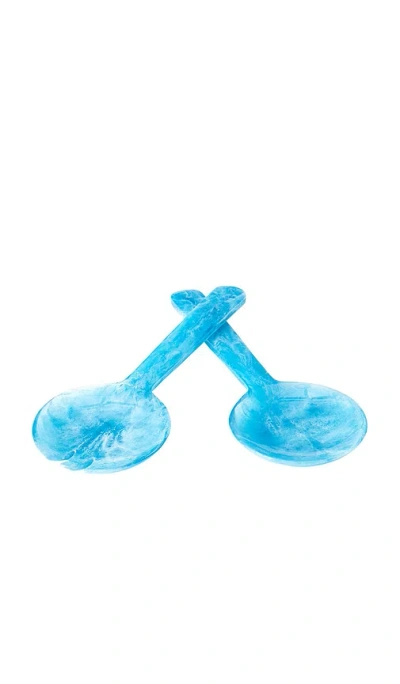 Jonathan Adler Mustique Salad Seving Set In Blue