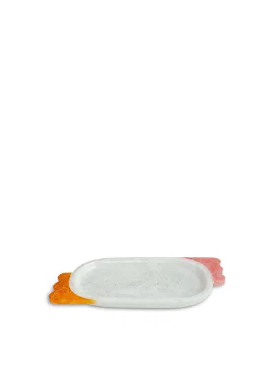 Jonathan Adler Mustique Scallop Tray In Orange/pink
