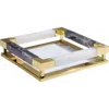 Jonathan Adler Como Tray In Black/white/gold