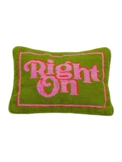 Pre-owned Jonathan Adler Needle Point Pillow In Multi