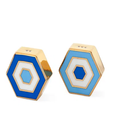 Jonathan Adler Newport 2-pc. Salt & Pepper Shaker Set In Blue