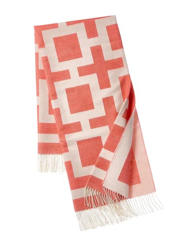 Jonathan Adler Nixon Baby Alpaca Throw - Coral/natural - 33577 In Red