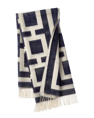 Jonathan Adler Nixon Baby Alpaca Throw In Navy