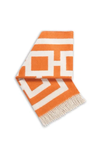 Jonathan Adler Nixon Baby Alpaca Throw In Orange