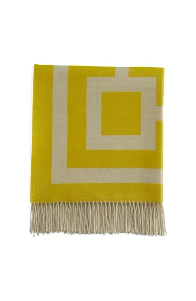Jonathan Adler Nixon Baby Alpaca Throw In Yellow