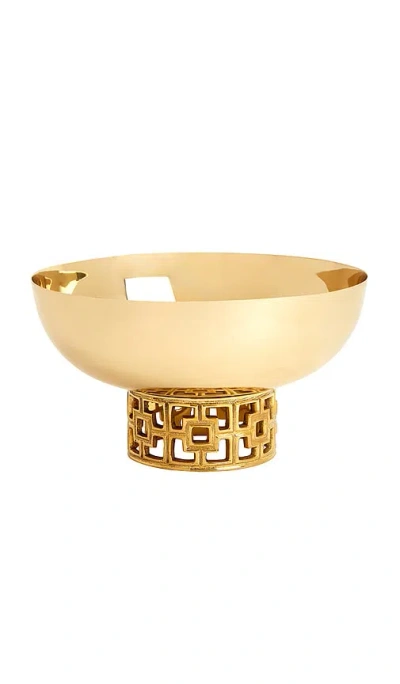 Jonathan Adler Nixon Centerpiece Bowl In Metallic Gold