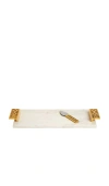Jonathan Adler Nixon Cheese Board And Knife Set In Ivory