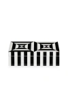 Jonathan Adler Op Art Lacquer Box In Black/white Geometric