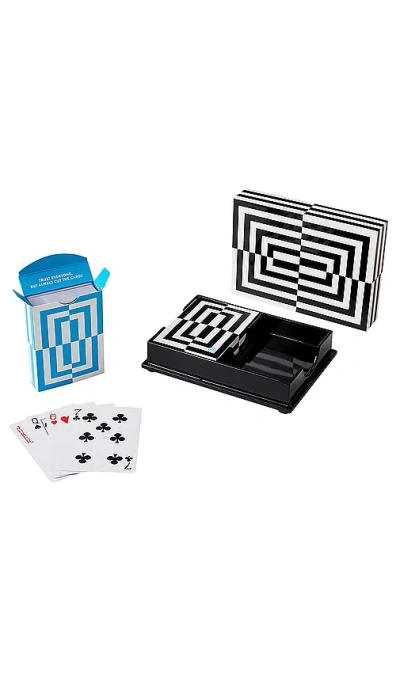 Jonathan Adler Op Art Lacquer Card Set In N,a