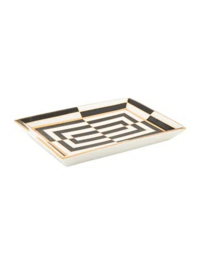 Pre-owned Jonathan Adler Op Art Rectangle Tray In Multi