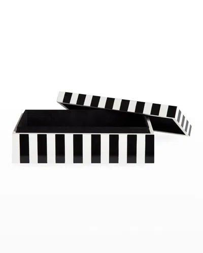 Jonathan Adler Op Art Small Stacking Box In Black