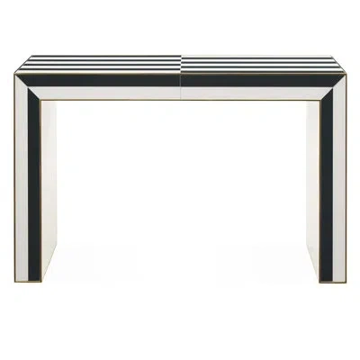 Jonathan Adler Op Art Waterfall Console In Ivory;charcoal