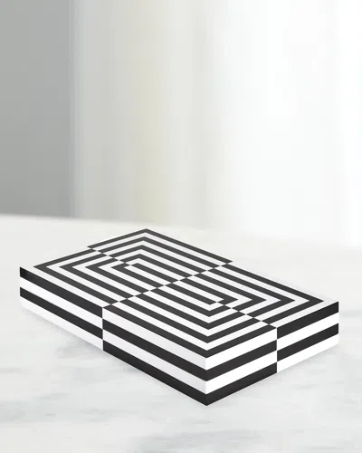 Jonathan Adler Optical Illusion Art Backgammon Set In Black