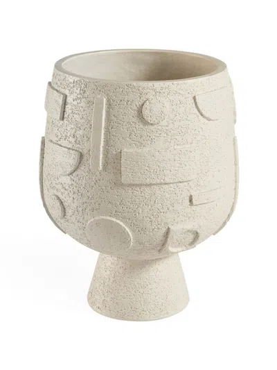 Jonathan Adler Osaka Puzzle Concrete Planter In Neutral