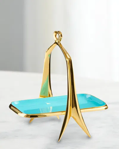 Jonathan Adler Oscar Bon Bon Tray In Blue