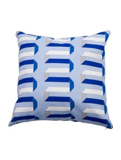 Pre-owned Jonathan Adler Pattern Pillow In Blue