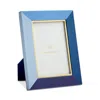 Jonathan Adler Perimeter Leather Frame, 4 X 6 In Blue