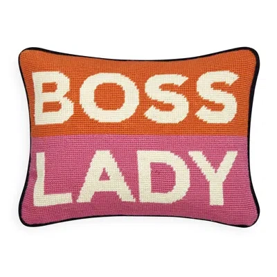Jonathan Adler Personality Boss Lady Needlepoint Pillow