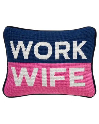 Jonathan Adler Personality Work Wife Needlepoint Pillow- 9 X 12