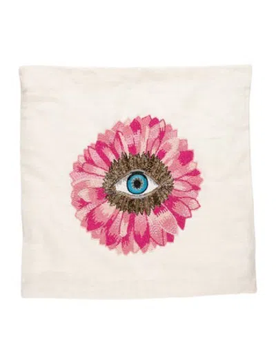 Pre-owned Jonathan Adler Petals Beaded Throw Pillow Sham In Neutrals