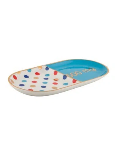 Pre-owned Jonathan Adler Pill Catchall Tray In Blue
