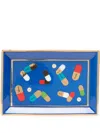 Jonathan Adler Pill-design Rectangle Tray In Blue