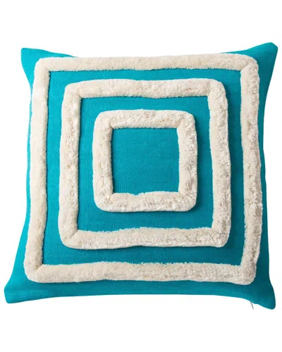Jonathan Adler Pimlico Squares Pillow In Blue