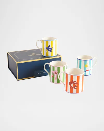 Jonathan Adler Playa 12 Oz. Mugs Gift Box, Set Of 4 In Multi
