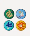 Jonathan Adler Playa Set Of 4 Porcelain Coasters