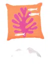 Jonathan Adler Playa Corded Coral Cushion In Orange
